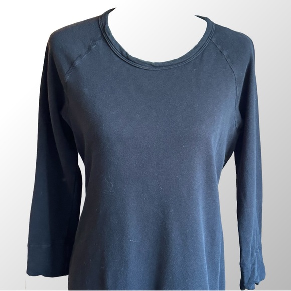 James Perse‎ Dress Women’s Large (3) Black Supima Cotton Sweatshirt Sheath Dress - Picture 2 of 10